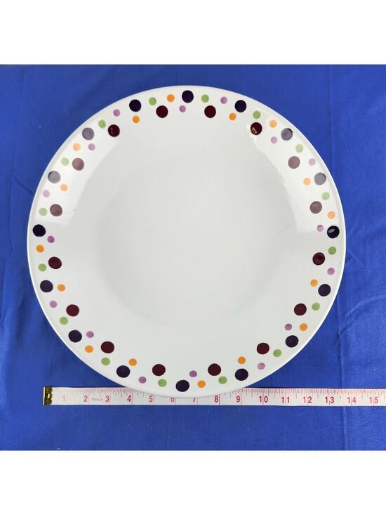Pampered Chef Other - Pampered Chef LARGE ROUND SERVING BOWL Simple Additions Dots 13.5"  2033